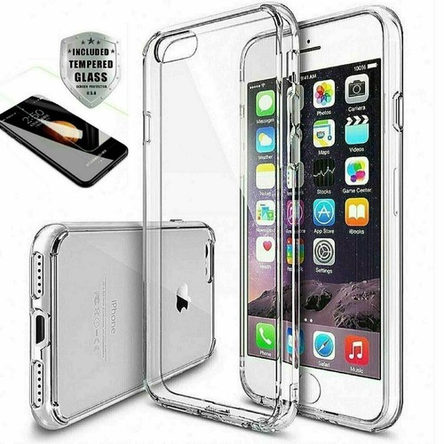 Durchsichtige Hülle + Hartglas Schutz iPhone 11 12 13 14 15 Pro Max Plus Mini - Bild 3 von 36