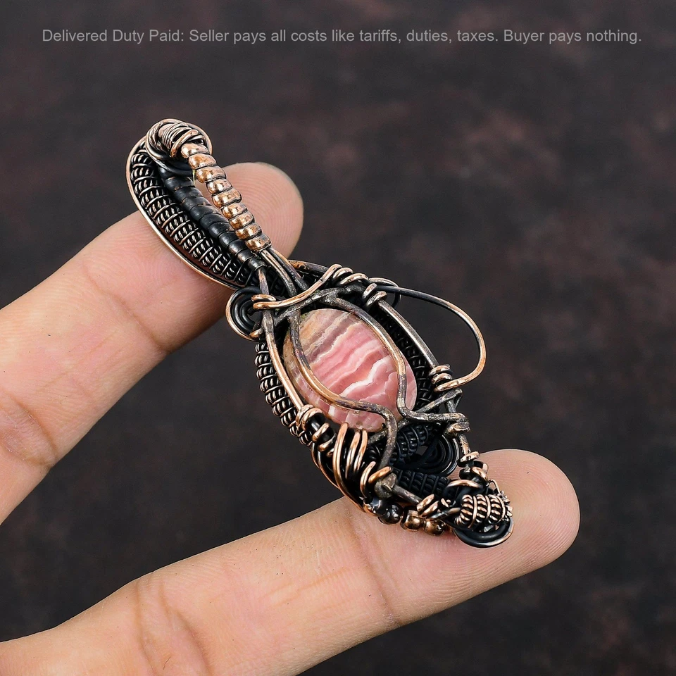 Oferta de Halloween Arco Iris Topacio Místico Piedras Preciosas Cobre Esposa Alambre Colgante Envuelto Foto 4 de 4