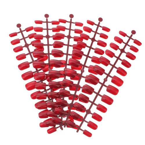 120pcs Red False Nail Tips Full Cover Short Fake Nails Art for DIY - Picture 5 of 10