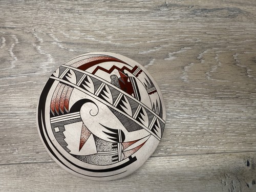 Tarro de semillas de cerámica Charmae Shields Natseway Acoma Pueblo Indian Fineline 1989 - Imagen 3 de 7