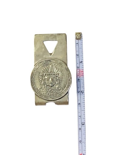 Clip de dinero vintage de plata esterlina Cezontemoc México 27,4 gramos - Imagen 9 de 10