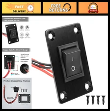 "Black 2-Position DPST Rocker Switch 4-Pin Pre-Wired 16A 250VAC 20A 125VAC Panel