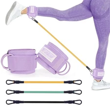 Ankle Straps Resistance Bands with Cuffs, Ankle Bands for Working Out, Ankle ...