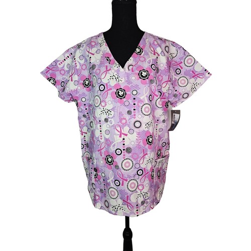 Serene Uniform Women's Scrubs, Size XL, Short Sleeve V-Neck, Front Pockets