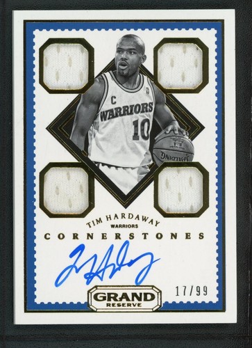2016-17 TIM HARDAWAY 17/99 AUTO JERSEY PANINI GRAND RESERVE CORNERSTONES