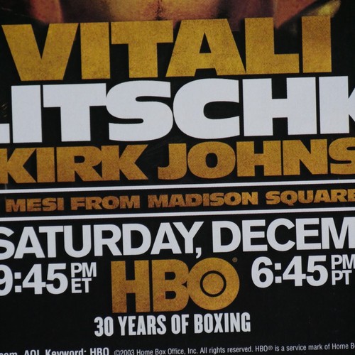 Vitali Klitschko vs Kirk Johnson Vintage 2003 HBO Original Print Ad 8.5 x 10.5" - Picture 7 of 9