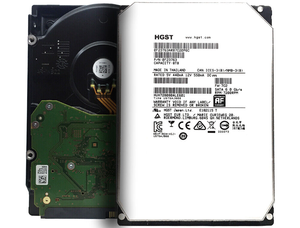Grade A* HGST Ultrastar HUH728080ALE601 8TB 7200RPM SATA 6Gb Grade A* HGST Ultrastar HUH728080ALE601 8TB 7200RPM SATA 6Gb