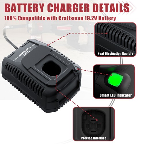 19.2 Volt 8.0Ah For Craftsman C3 DieHard Lithium XCP Battery/Charger 11375 11376 - Picture 17 of 24