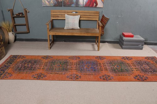 Vintage Rugs, Bedroom Rug, Geometric Rugs, Vintage Runner Rugs, Turkish Rugs - Picture 3 of 10