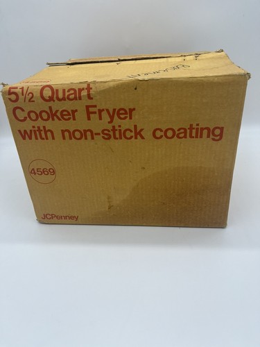 Freidora de cocina antiadherente MCM JC Penney 4569 almendra de colección nueva en stock con mancha sin usar - Imagen 9 de 12