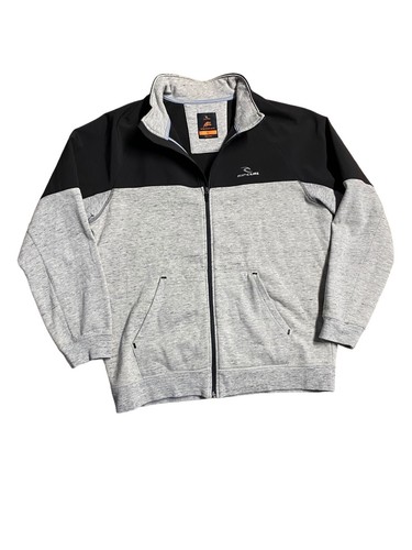 Rip Curl Anti Series Jacket Men's Size XL Grey Black Long Sleeve Full Zip Vgc