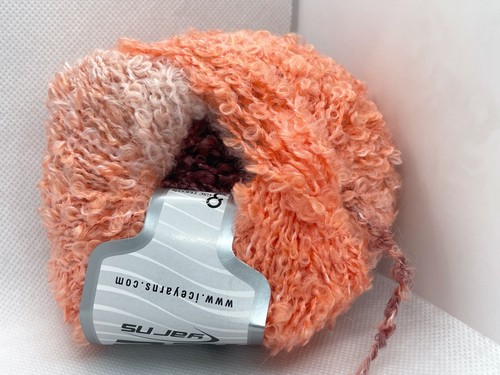 2-Pack Long Striping Coral Mix Durban Mohair Acry Boucle Yarn Ice 77043 LOT of 2 - Picture 11 of 12