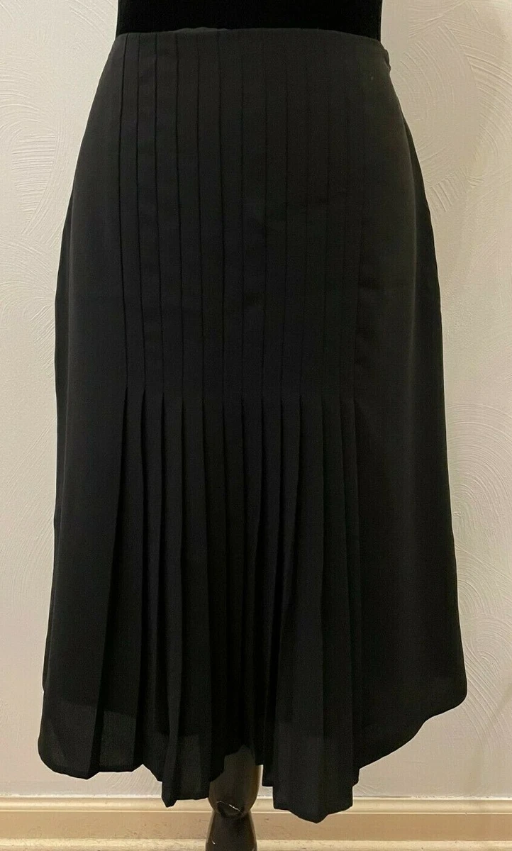 Lauren Ralph Lauren Womens Flare Full Pleated Skirt Size 2 Black