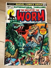 Supernatural Thrillers #3 - Valley Of The Worm - Marvel (1973)