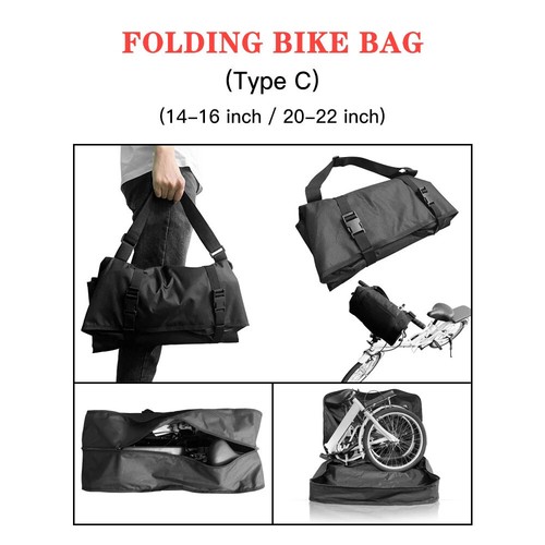 Travel Transport Storage Bag for Brompton and 14 16" wheel folding bikes Dahon - Picture 3 of 6