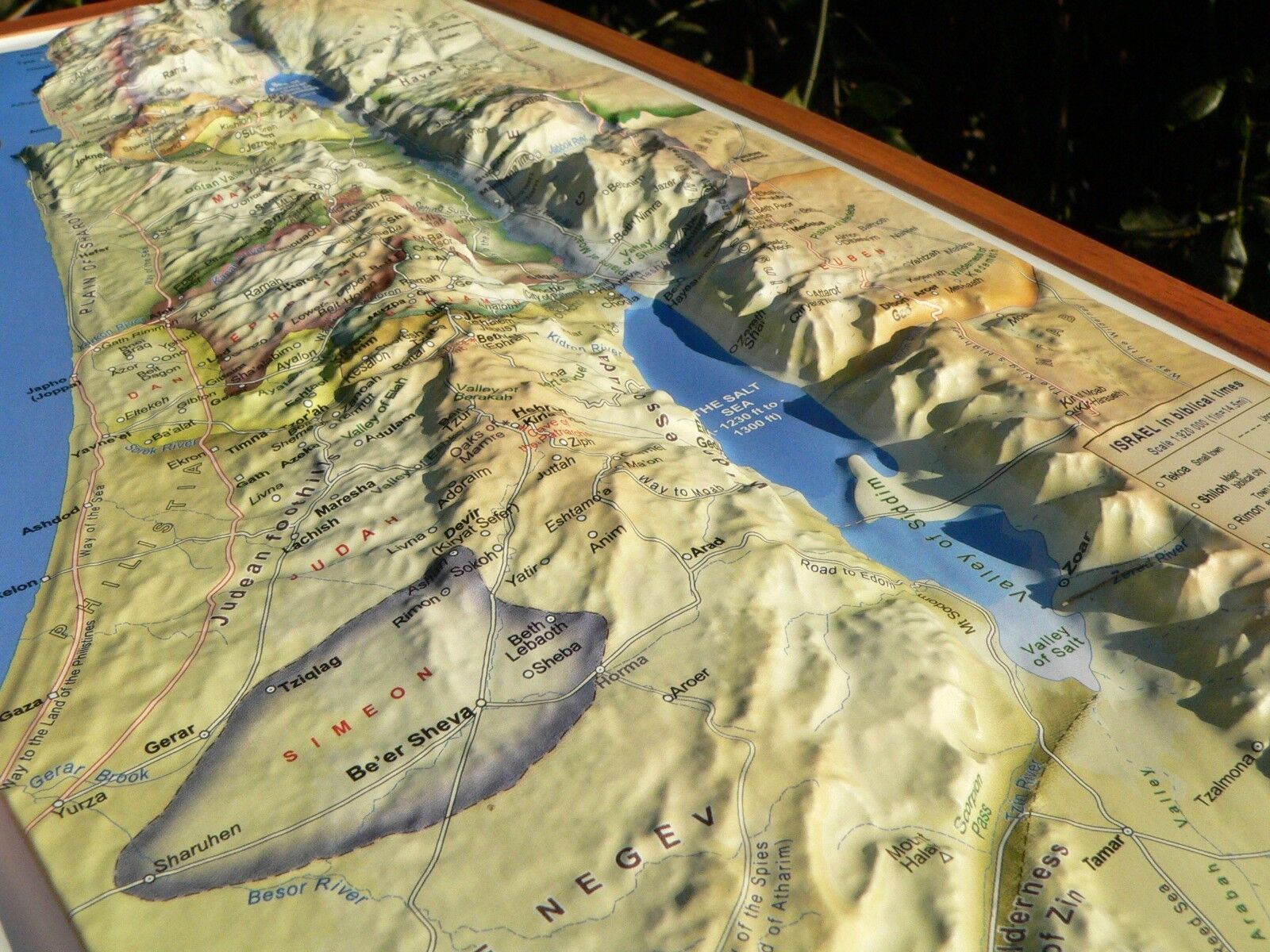 3D Topography BIBLE MAP 16" Biblical Study 12 Tribes of Israel Old New Testament - Centre Point 