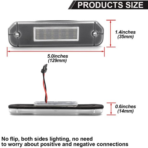 2X 2D LED License Plate Light Lamp For Honda Civic Coupe Hatchback Sedan Del Sol - Picture 4 of 12