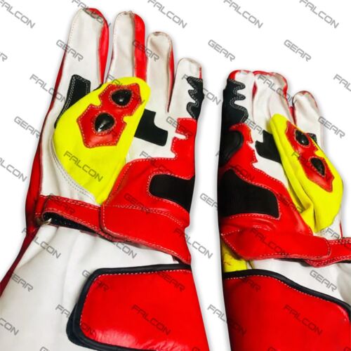 GUANTES DE MOTO DE CUERO DE CARRERAS VALENTINO ROSSI VR-46 | DISPONIBLES EN TODAS LAS TALLAS - Imagen 3 de 5