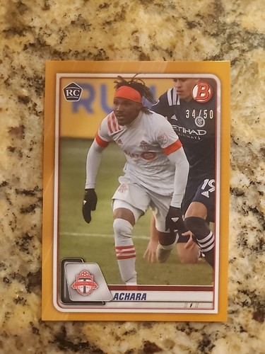 2020 Topps Bowman MLS Gold #35 Achara SN /50 Toronto FC Nigeria Rookie RC Card