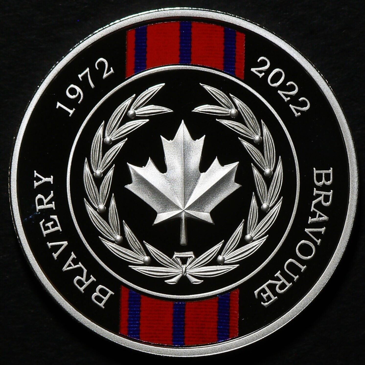 2022 Canada $20 Medal of Bravery Silver Proof #21663z