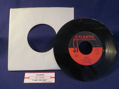 PHIL COLLINS Sussuido/I Like This Way45 Record ATLANTIC RECORDS