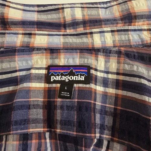 Patagonia Worn Wear Short Sleeve Button Shirt Plaid Large One Chest Pocket Men's - Picture 4 of 21