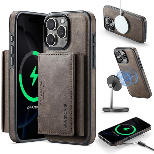 Funda de teléfono magnética extraíble billetera MagSafe de cuero para iPhone 12 13 14 15 16 - Imagen 62 de 144