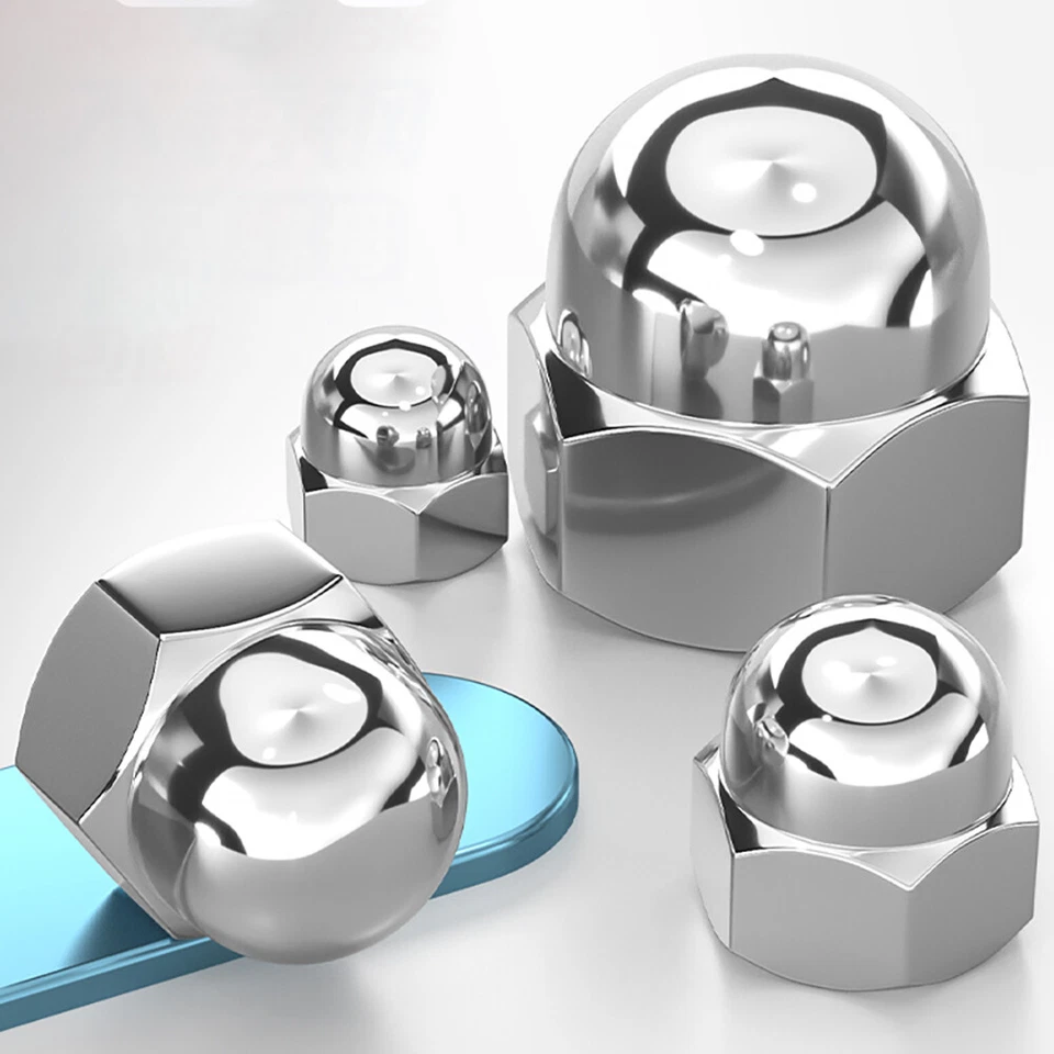 Hutmuttern Edelstahl A2 V2A DIN 1587 Hohe Form Hutmutter M3 M4 M6 M8 M10 M12-M24 - Bild 4 von 4