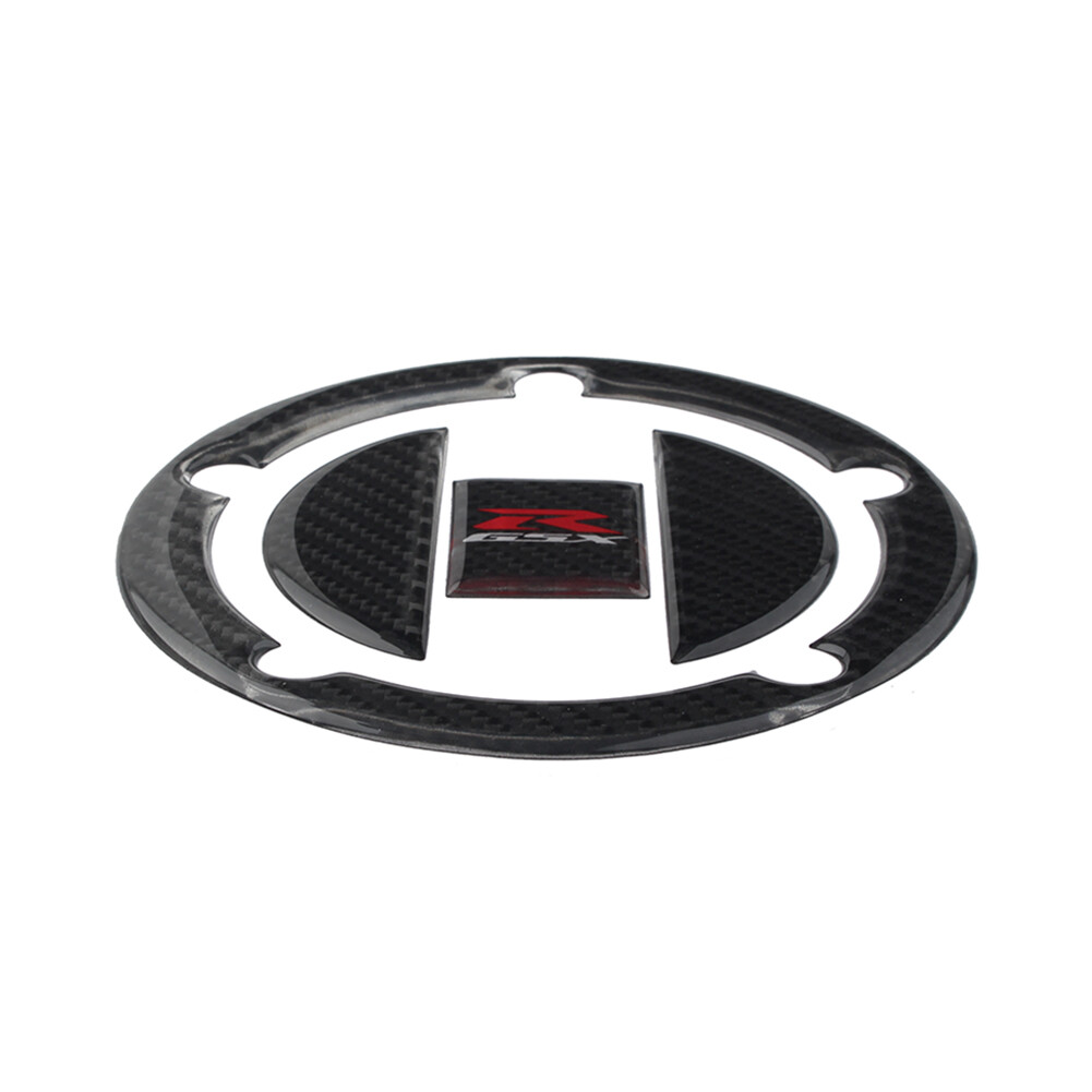 Real Carbon Fiber for GSXR 1000 750 600 Fuel Tank Sticker Gas Cap Cover 3D Decal image