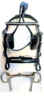 Accented Pony Driving Cart Black Leather Harness Part- Bridle Overcheck 4" Bit