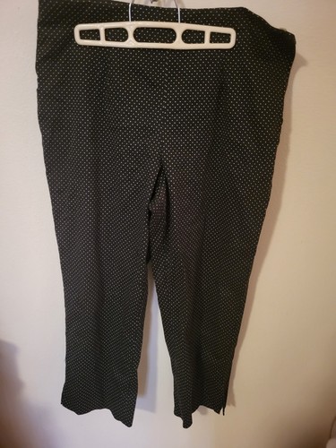Relativity Capri Pants Black Polka Dots Size 14 Side Zip - Picture 24 of 24