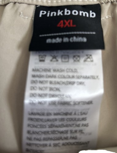 Pinkbomb Men's Khaki Golf Shorts with 6 Pockets Stretch Quick Dry 4XL NEW - Picture 6 of 9