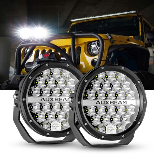 AUXBEAM 7" 240W LED Work Lights Pods Bar Spot Driving Lamp + Protective Covers - Foto 2 di 12