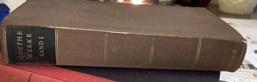 Altes Buch "Goethes Werke" (Auswahl in 16 Bänden), hier: Band 1 SIGNED