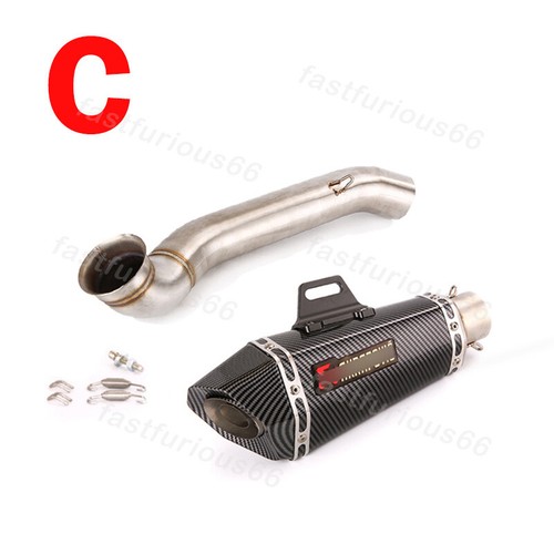 51MM Mid Exhaust Tips Middle Pipe Muffler DB Killer Modified for Duke 690 12-18 - Picture 7 of 13