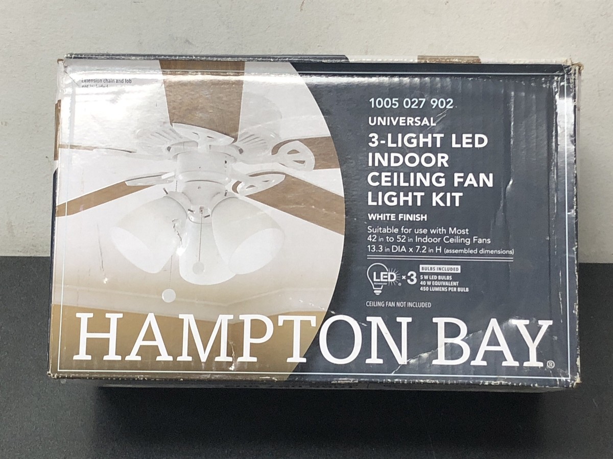 3-Light Matte White Ceiling Fan Bowl Fitter LED Light Kit 3-Light Matte White Ceiling Fan Bowl Fitter LED Light Kit