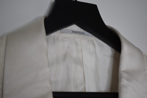 Ermenegildo Zegna Men's Size 50 R Venezia White Dinner Jacket 71% Silk 29% Wool - Picture 6 of 8