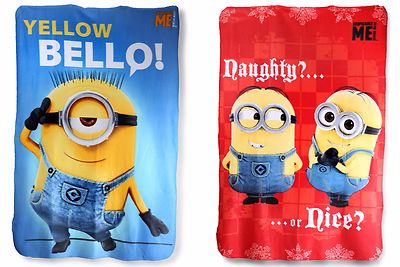 Minions Decke Kuscheldecke Fleecedecke Fleece Auto ...