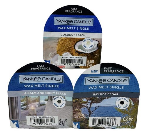 Yankee Candle Wax Melt Singles - PACK OF 3 Fragrances You Pick! - Picture 70 of 76