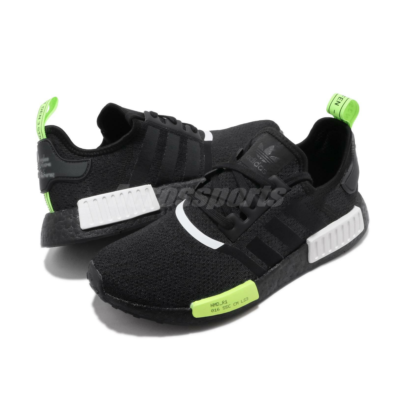 adidas Originals NMD_R1 BOOST Black Signal Green Men Unisex Casual Shoes  EF4268 | eBay