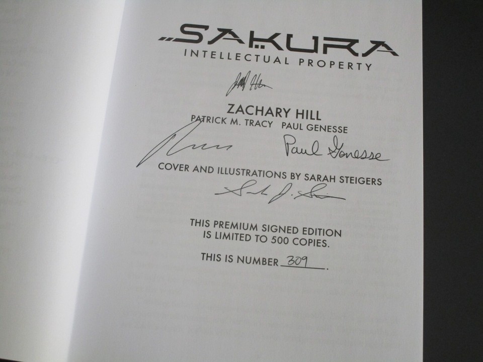 Sakura Intellectual Property by Zachary Hill. Signed Limited Edition