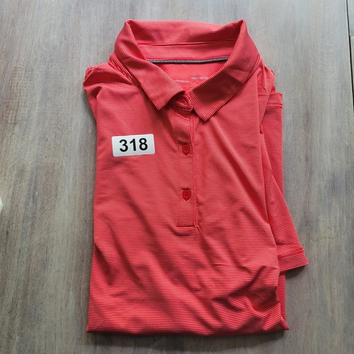 Neu mit Etikett Under Armour Damen T2 grün kurzärmliges Golf-Polo orange UW0550 Medium - Bild 8 von 8