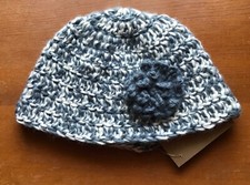 NWT grey  white winter hat girl or boy choose style warm cap USA made boutique