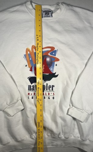 Sudadera Promocional McDonalds De Colección Rara Chicago Navy Pier XL Lee Peso Pesado Años 90 - Imagen 8 de 9