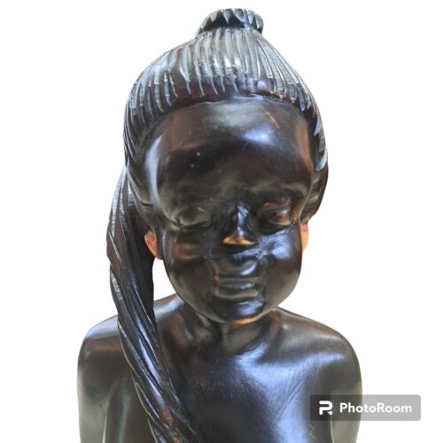 Afrikanische Ashanti Fruchtbarkeit Statue handgeschnitzt Ebenholz Holz Figur Ghanaer 19 Zoll - Bild 11 von 15