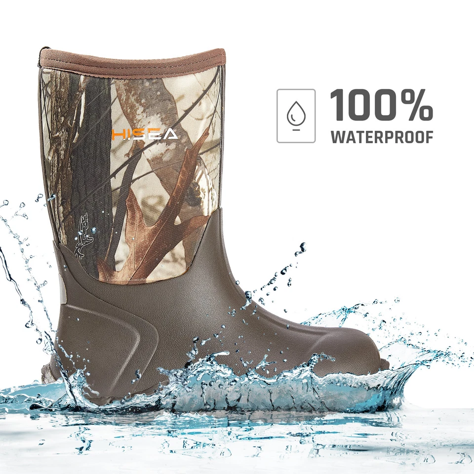 HISEA Kids Slip-On Rain & Snow Boots Toddler Little Kid Waterproof Outdoor Mud - Image 4 of 4