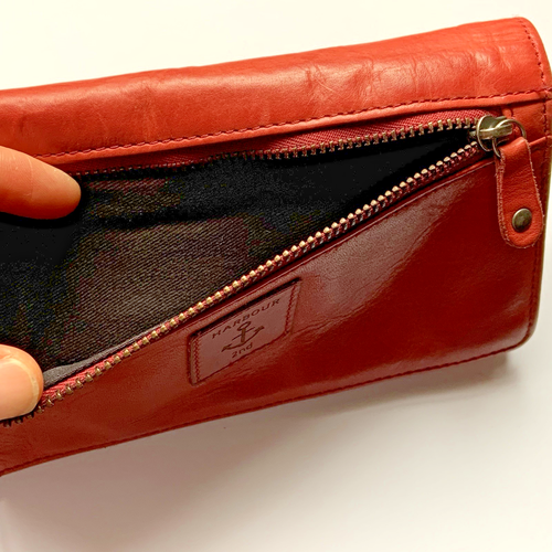 Harbour 2nd Women’s Red Genuine Leather Bi fold Wallet Clutch zip coin pocket - Picture 5 of 9