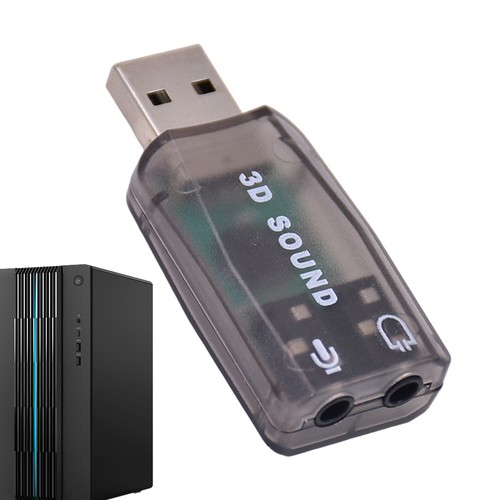 USB 2.0 Sound Card External 5.1 Channel 3D Mic Speaker Virtual Audio PC Adapter - Picture 7 of 12