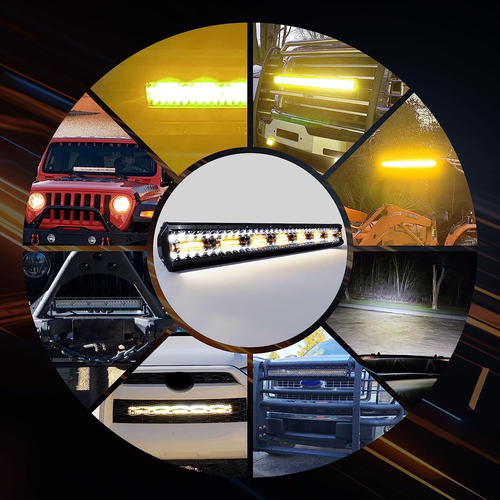 20inch 126W Led Light Bar Spot Flood Combo Strobe Driving For Pickup + Wiring - Bild 9 von 9