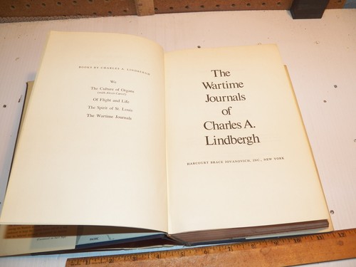 1970 THE WARTIME JOURNALS OF CHARLES A. LINDBERGH (Hardcover, DJ) - Bild 5 von 8
